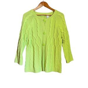 3 for $30! Liz & co green button cardigan. Size xl